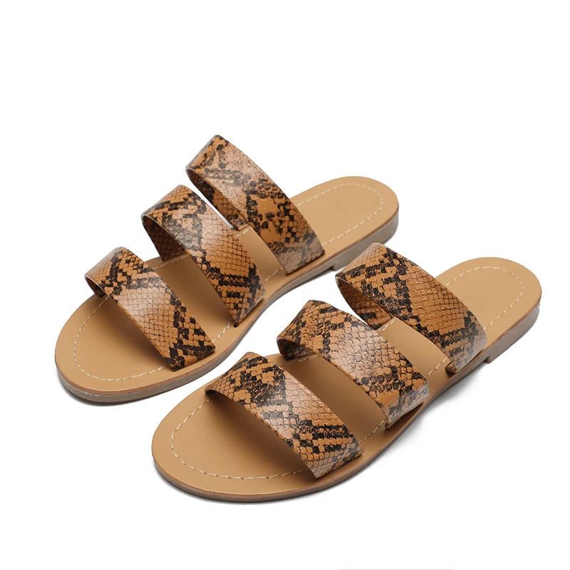 Wholesale 2020 summer fashion slipper shoes women soft PU simple slippers snakeskin flat sandals, White, green, brown, rose red
Wholesale 2020 summer fashion slipper shoes women soft PU simple slippers snakeskin flat sandals, White, green, brown, rose red