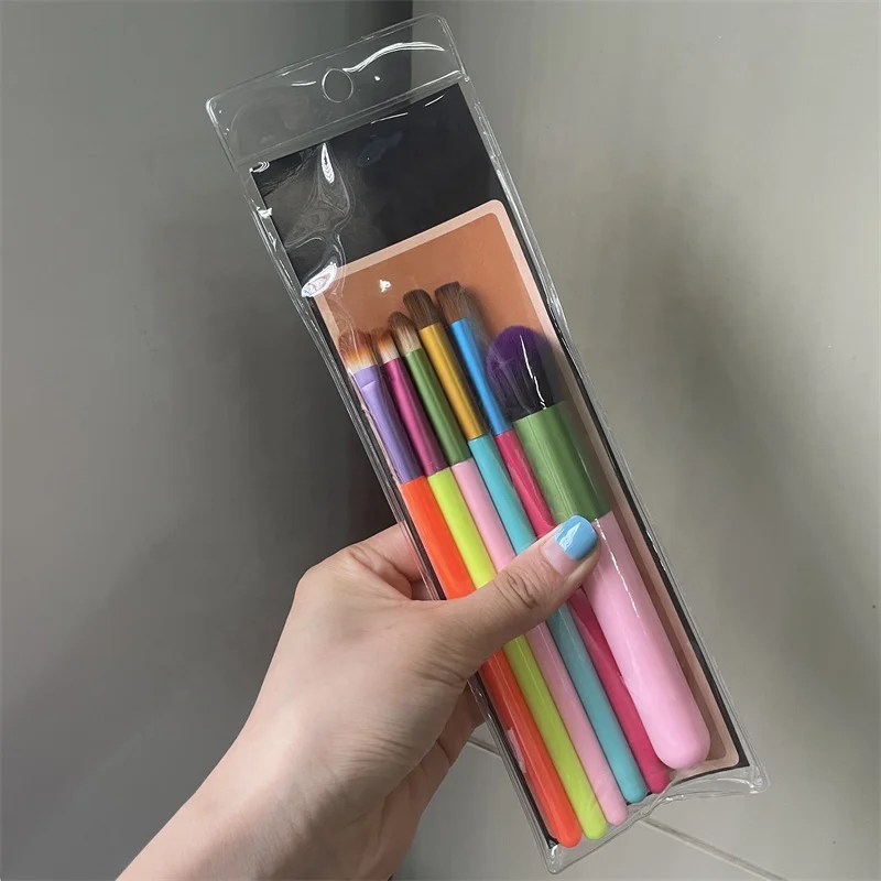 Beauty Brush Color Art 6pcs Plastic Colorful Handle Powder Blush Eyeshadow Lip Line Makeup Brush Juego De Brocha Para Maquillaje, Customized color
Beauty Brush Color Art 6pcs Plastic Colorful Handle Powder Blush Eyeshadow Lip Line Makeup Brush Juego De Brocha Para Maquillaje, Customized color