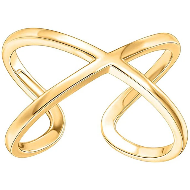 Wholesale Fashion Gold Plated Cross X Shape Stackable Ring for Women, Gold silver
Wholesale Fashion Gold Plated Cross X Shape Stackable Ring for Women, Gold silver