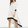 Latest Fashion Women Summer Casual Long White High Low Dresses