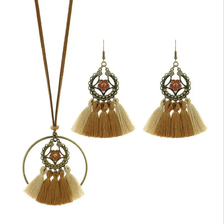 2021 Tassel Dangle for Women Female Vintage Charm Geometry Multicolor big Earrings Necklace Sets Jewelry Accessories
2021 Tassel Dangle for Women Female Vintage Charm Geometry Multicolor big Earrings Necklace Sets Jewelry Accessories