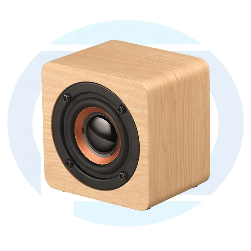 

High Quality Q1 Mini Portable Bamboo USB Wood Gifts Box Active Wireless Handfree Speaker