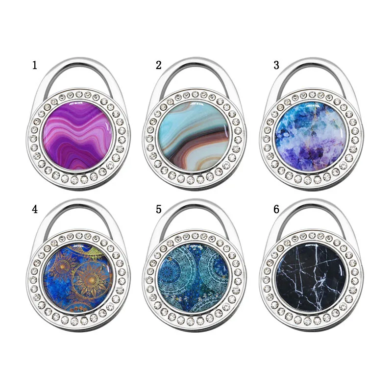 New Arrival Custom Logo Diamond Marble Pattern Folding Women Handbag Hook Table Hanger Purse Hook
New Arrival Custom Logo Diamond Marble Pattern Folding Women Handbag Hook Table Hanger Purse Hook