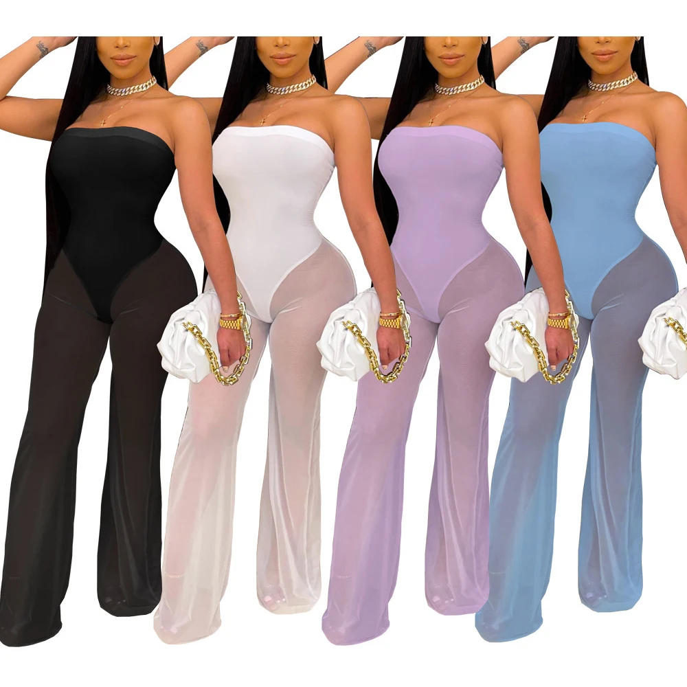 FS2467D latest design summer mesh Jumpsuits Women Casual solid color One Piece Romper
FS2467D latest design summer mesh Jumpsuits Women Casual solid color One Piece Romper