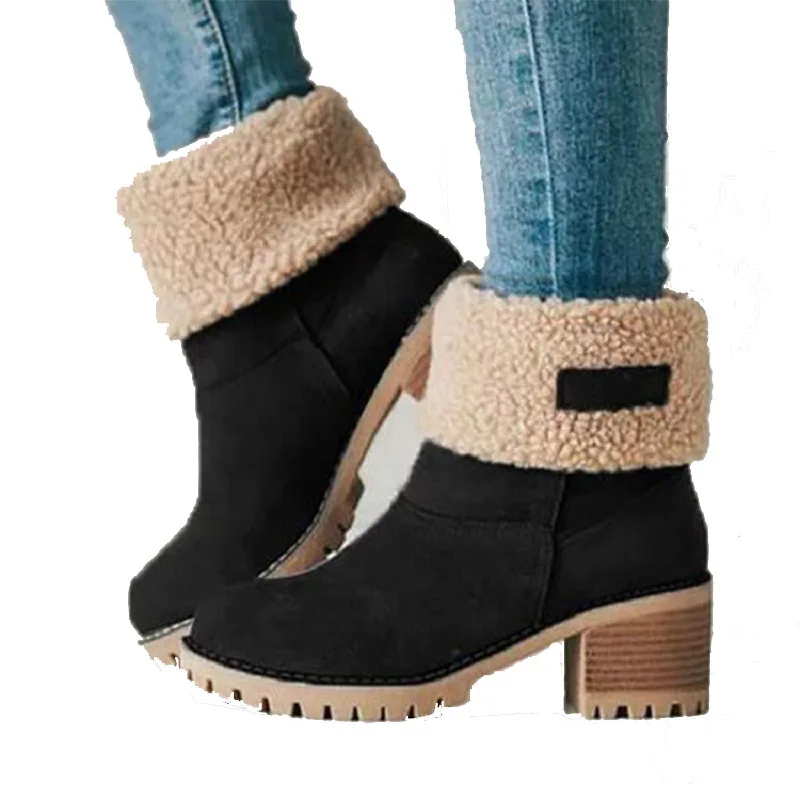 Plus Size Winter Snow LEYO Chunky Heels Middle Tube Women's Boot Women Shoes, 5 colors as picture
Plus Size Winter Snow LEYO Chunky Heels Middle Tube Women's Boot Women Shoes, 5 colors as picture