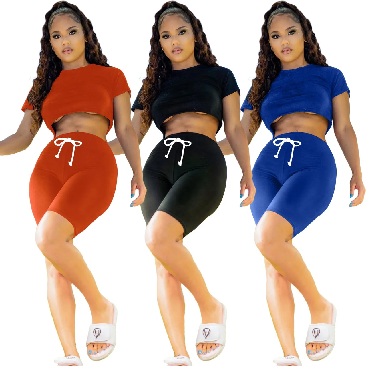 XLL-casual keen length solid color crop top clothing pants two summer 2 piece set women, As picture or customized color
XLL-casual keen length solid color crop top clothing pants two summer 2 piece set women, As picture or customized color
