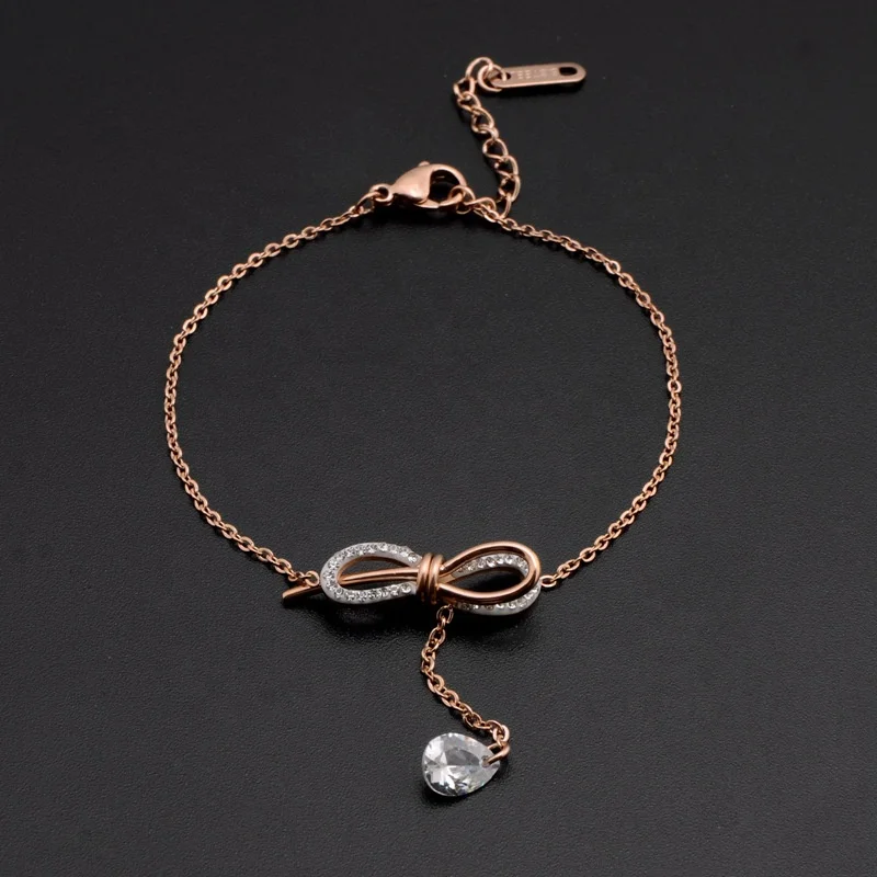 Fancy novel design anklet with CZ zircon ladies stainless steel rose gold anklet fashion design crystal anklet jewelry, Rosegold
Fancy novel design anklet with CZ zircon ladies stainless steel rose gold anklet fashion design crystal anklet jewelry, Rosegold