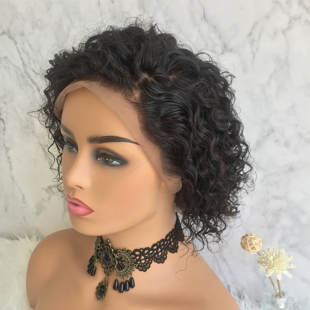 Wholesale Natural Color Brazilian Remy Hair 100% Human Hair 4x4 Lace Closure Wig Curly Short Pixie Cut Wigs For Black Women
Wholesale Natural Color Brazilian Remy Hair 100% Human Hair 4x4 Lace Closure Wig Curly Short Pixie Cut Wigs For Black Women