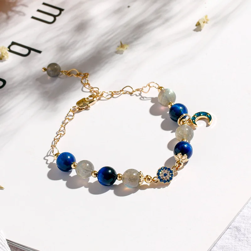 Crystal gray moonlight kyanite double spell bracelet female devil eye design couple girlfriends birthday gift
Crystal gray moonlight kyanite double spell bracelet female devil eye design couple girlfriends birthday gift