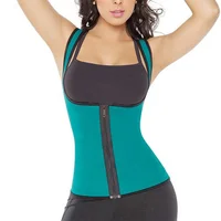 

Hot Sale Women Neoprene Waist Trainer For Weight Loss Sport Workout Vest Zipper Tank Top Sauna Body Shaper