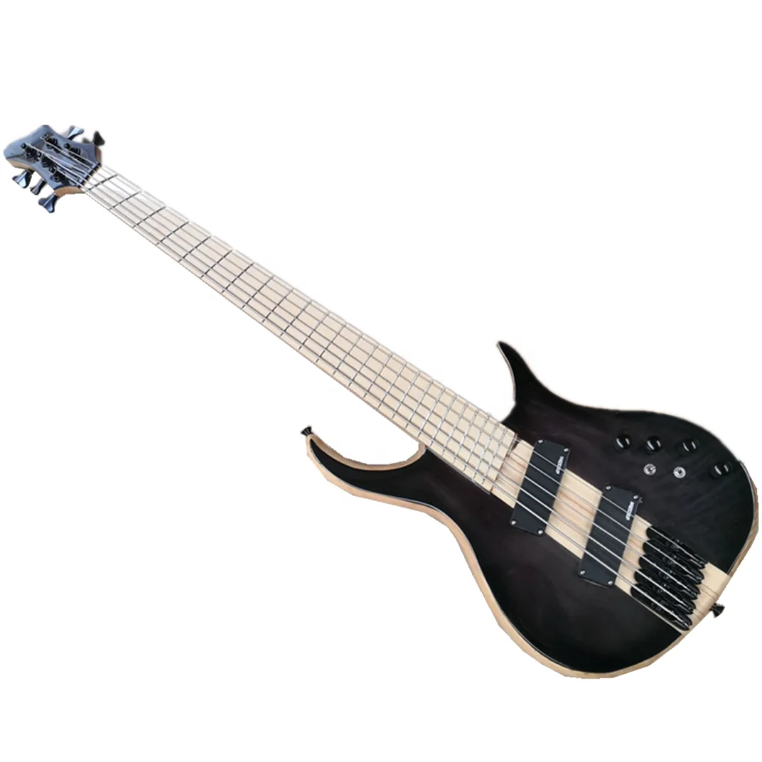Huiyuan 5string bass guitar Neck-thru-body Black Body Electric Bass Guitar with Inclined Pickups,can be customized
Huiyuan 5string bass guitar Neck-thru-body Black Body Electric Bass Guitar with Inclined Pickups,can be customized