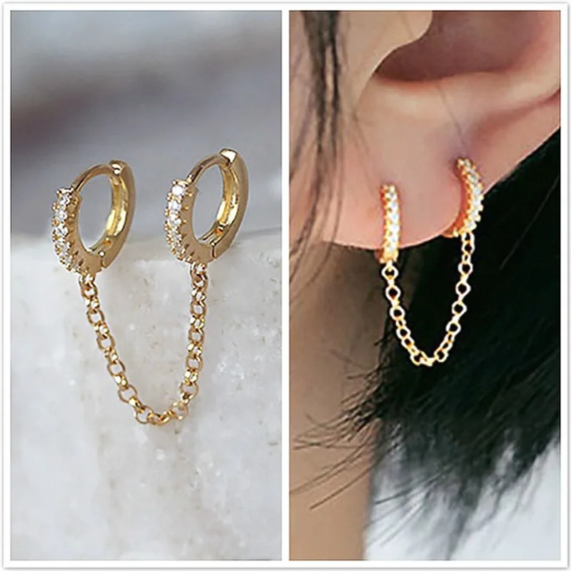 1PC 7BEADS Hot Sale Two Hole Piercing Earrings for Women Bright Zircon 3 Metal Color Chain Earring Party Jewelry
1PC 7BEADS Hot Sale Two Hole Piercing Earrings for Women Bright Zircon 3 Metal Color Chain Earring Party Jewelry