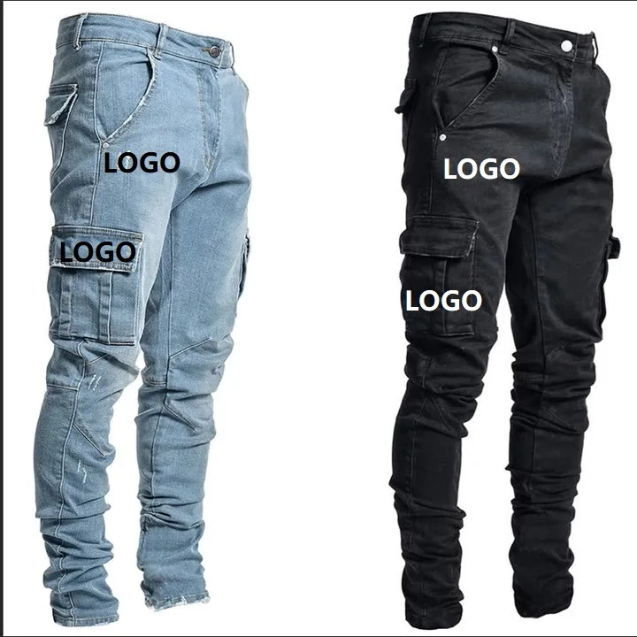 2021 new style the side pocket Skinny men Jeans Super Skinny custom logo Non Ripped Stretch Denim cargo men pant, Blue
2021 new style the side pocket Skinny men Jeans Super Skinny custom logo Non Ripped Stretch Denim cargo men pant, Blue