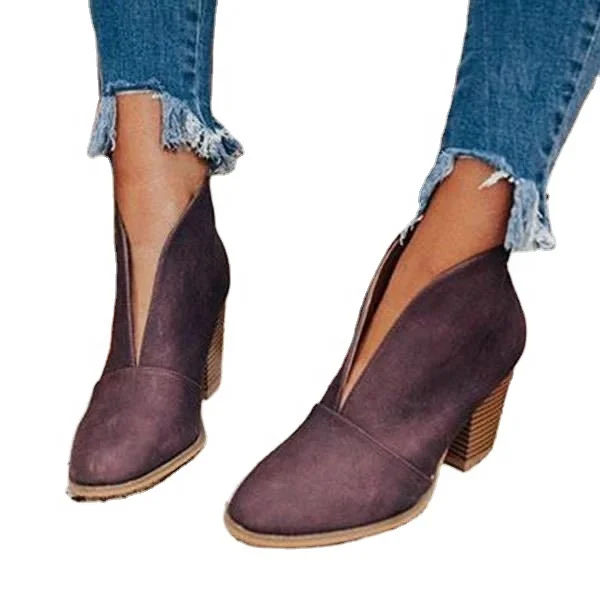 New fashion winter PU pointed heel boots for ladies whole color V-cut high heel ankle boots warm chunky heel boots, 4 colors
New fashion winter PU pointed heel boots for ladies whole color V-cut high heel ankle boots warm chunky heel boots, 4 colors
