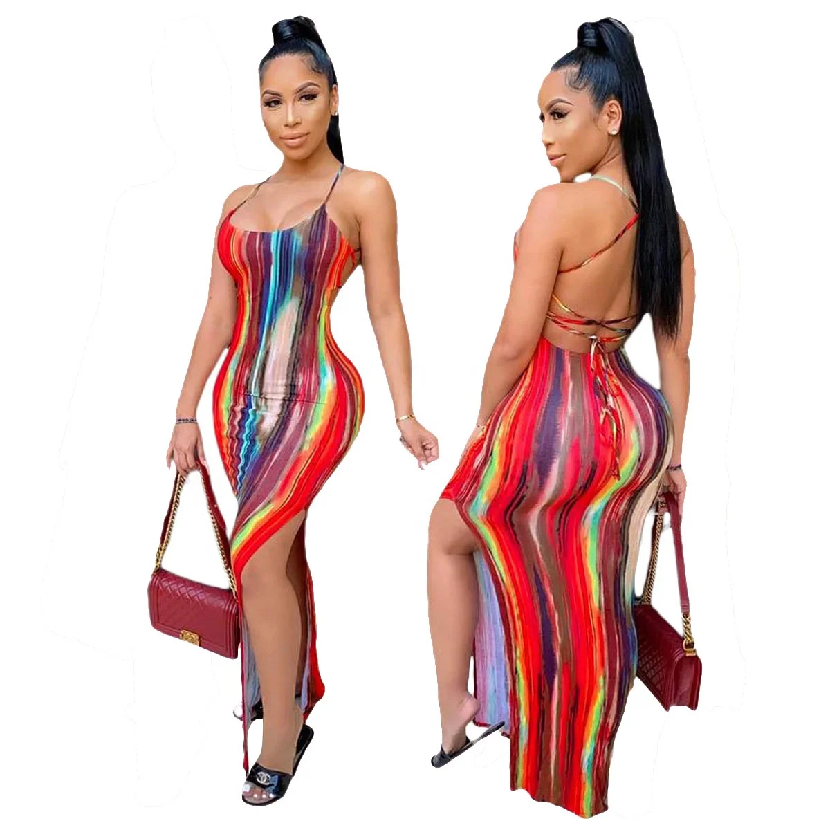2021 Summer Girls Skirt Sexy Halter Floral Dresses Wear Tie Dye Women Bodycon Casual Maxi Elegant Dresses For Girl, Shown
2021 Summer Girls Skirt Sexy Halter Floral Dresses Wear Tie Dye Women Bodycon Casual Maxi Elegant Dresses For Girl, Shown