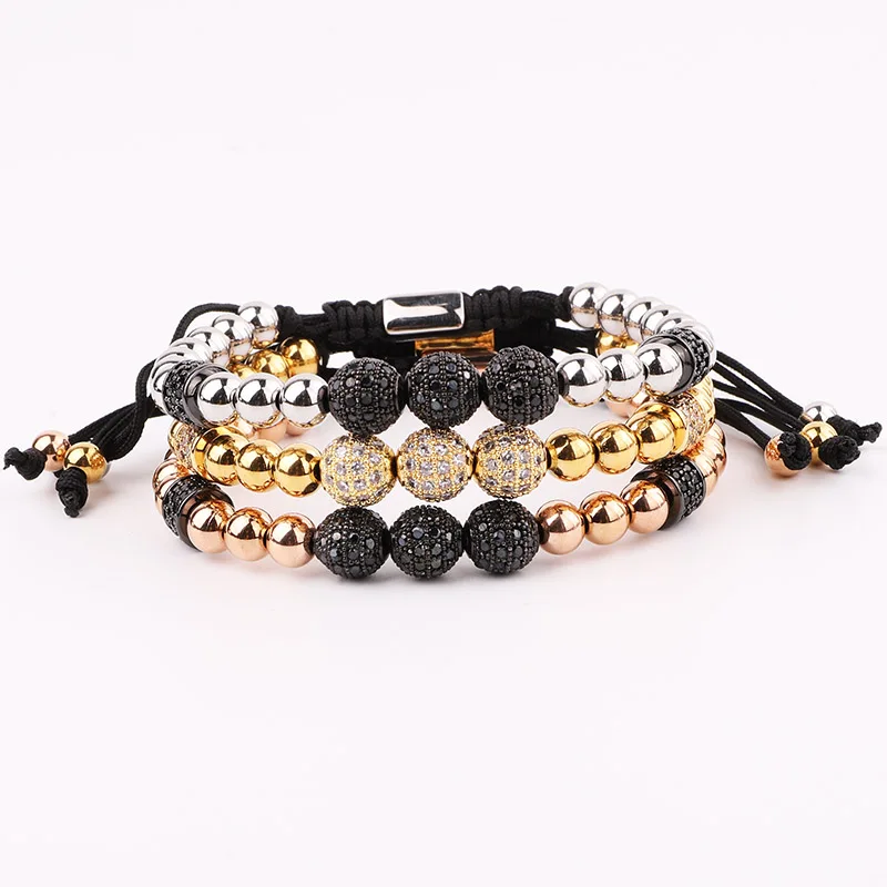 Renting Jewelry New Design Stainless Steel Beads CZ Ball Charm Men Macrame Adjustable Friendship Bracelet
Renting Jewelry New Design Stainless Steel Beads CZ Ball Charm Men Macrame Adjustable Friendship Bracelet