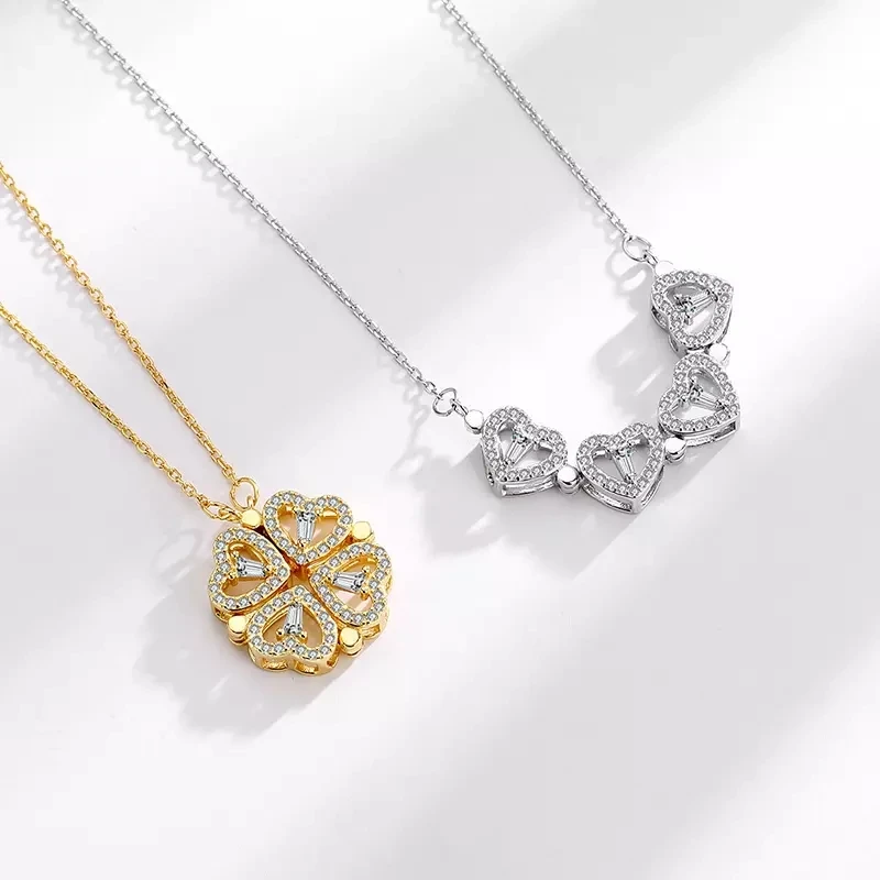 2023 New Four Leaf Clover Heart Stainless Steel Necklace High-end Chain Necklace 4-in-1 Wearing Two Sides Heart Love Pendant
2023 New Four Leaf Clover Heart Stainless Steel Necklace High-end Chain Necklace 4-in-1 Wearing Two Sides Heart Love Pendant