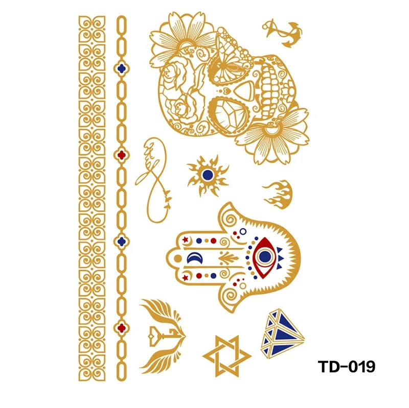 Wholesale OEM Flash Jewelry Gold and Silver Waterproof Arm Temporary Tattoo Sticker, Cmyk
Wholesale OEM Flash Jewelry Gold and Silver Waterproof Arm Temporary Tattoo Sticker, Cmyk