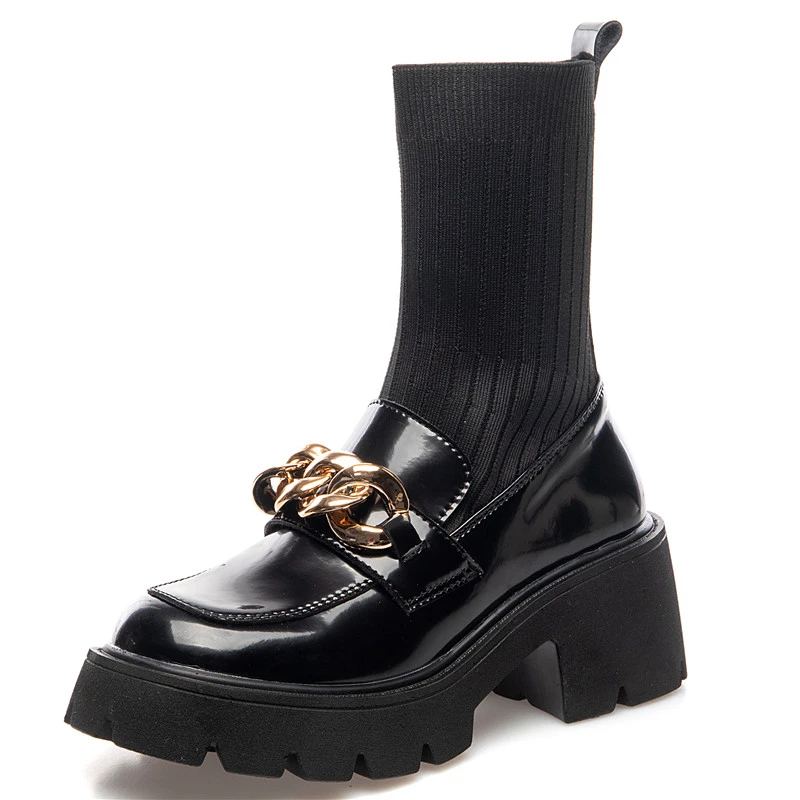 Dropshipping Custom Logo Thick-Soled British Style Metal Buckle Sock Boots 2021 Thick Heel Round Toe Shoes Fashion Trendy Boot
Dropshipping Custom Logo Thick-Soled British Style Metal Buckle Sock Boots 2021 Thick Heel Round Toe Shoes Fashion Trendy Boot