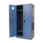 2 Compartment Gym Steel Clothes Locker Metal Cabinet
