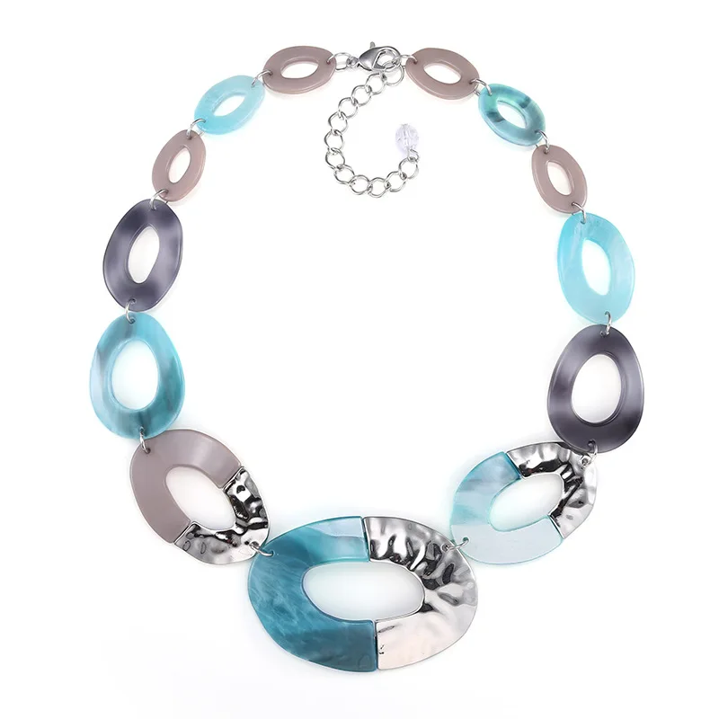 2020 high quality elegant acetate chunky chain tribe acrylic necklace for women, Picture
2020 high quality elegant acetate chunky chain tribe acrylic necklace for women, Picture