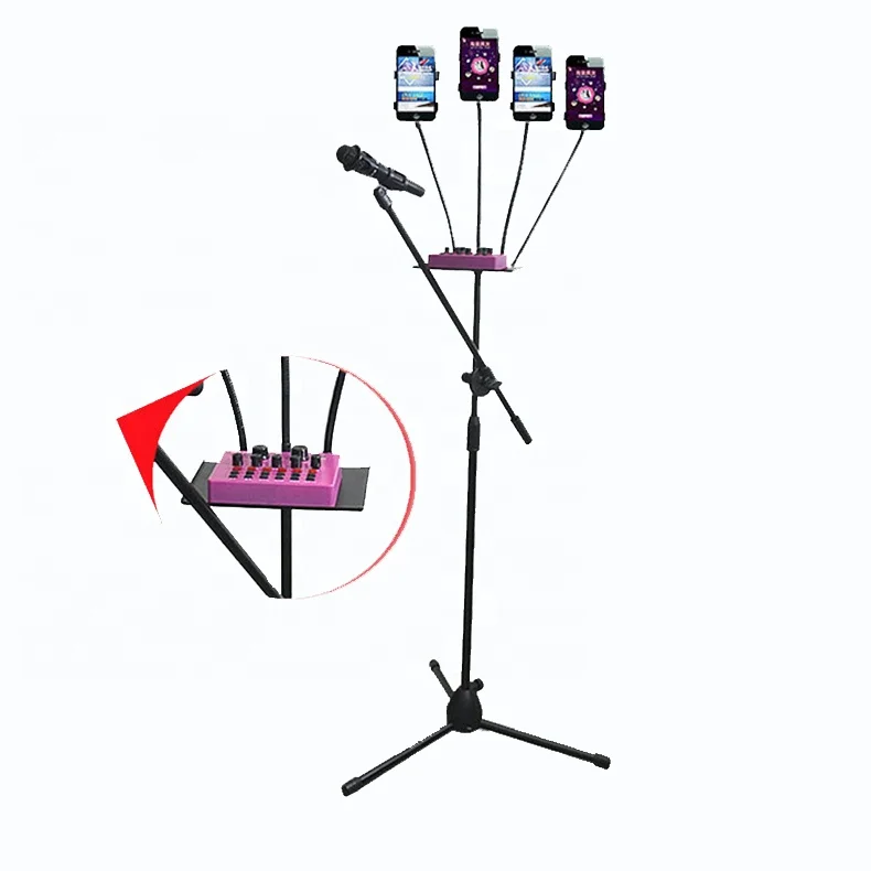 Mobile Phone Holders Microphone Stand Holder Integrated Support with Tray Tripod for Smartphone Flexible, Black
Mobile Phone Holders Microphone Stand Holder Integrated Support with Tray Tripod for Smartphone Flexible, Black