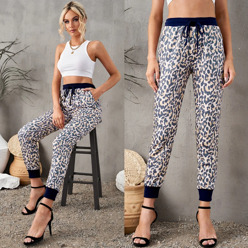 Wholesale Fashion Manufacturer Leopard Print Drawstring Pocket Women Track Streetwear Sweatpants
Wholesale Fashion Manufacturer Leopard Print Drawstring Pocket Women Track Streetwear Sweatpants