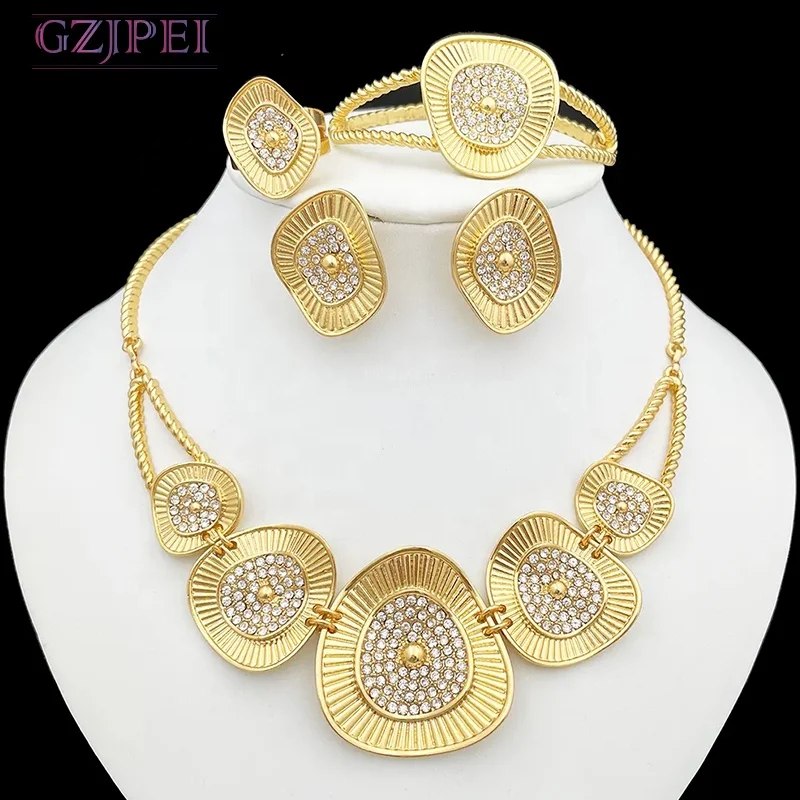 JP0349 Juepei gold jewelry luxury delicate colorful gemstone jewelry Africa women 24k gold plated jewelry
JP0349 Juepei gold jewelry luxury delicate colorful gemstone jewelry Africa women 24k gold plated jewelry