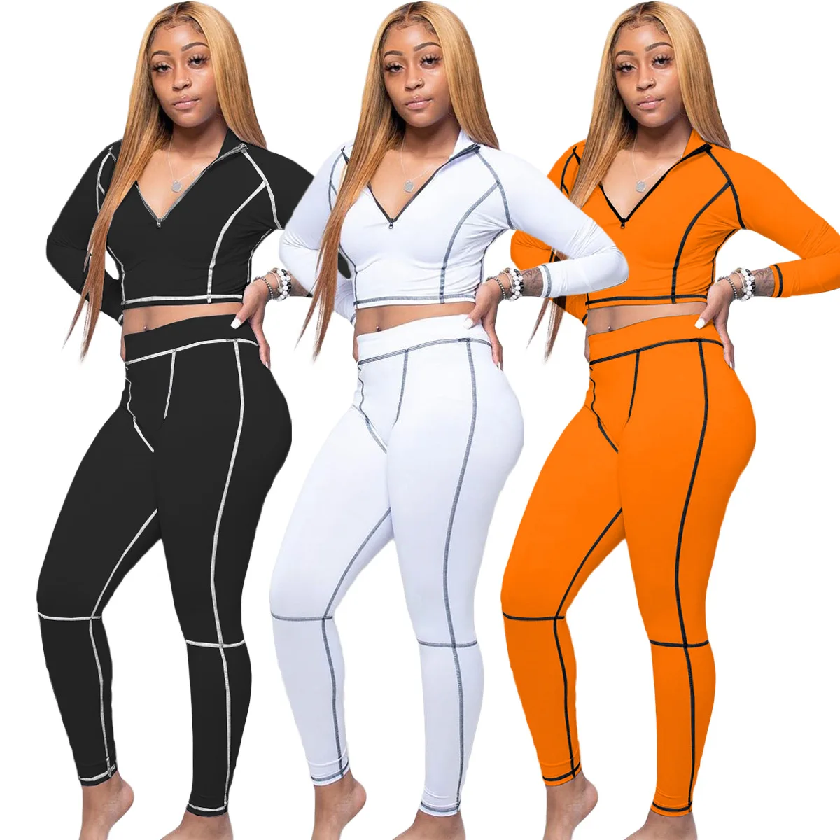 New Arrival Women's Casual Two Piece Set Long Sleeve Striped Pullovers Autumn Fall Sports Clothing Fashion 2020, Picture
New Arrival Women's Casual Two Piece Set Long Sleeve Striped Pullovers Autumn Fall Sports Clothing Fashion 2020, Picture