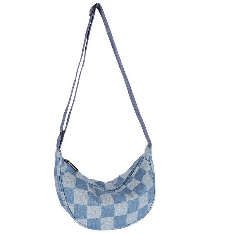 2022 wholesale Fashion simple large capacity plaid chain zipper shopping school bag denim shoulder crossbody bag purse handbag, Blue
2022 wholesale Fashion simple large capacity plaid chain zipper shopping school bag denim shoulder crossbody bag purse handbag, Blue
