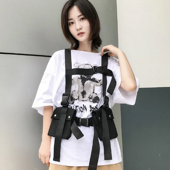 Adjustable Vest Punk Chest Bag For Women Hip-Hop Tactical Streetwear Style Waist Pack Shoulder Holsters Sling Sidebags, As picture
Adjustable Vest Punk Chest Bag For Women Hip-Hop Tactical Streetwear Style Waist Pack Shoulder Holsters Sling Sidebags, As picture