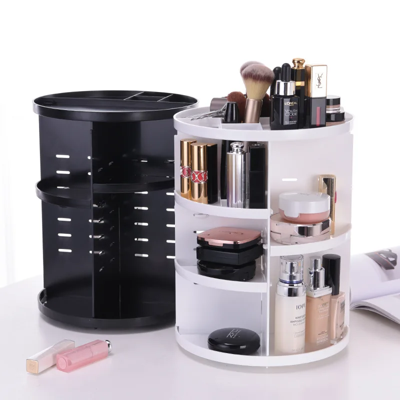 360 Rotating Makeup Organizer, Vanity Storage Carousel Spinning Holder Storage Rack, White
360 Rotating Makeup Organizer, Vanity Storage Carousel Spinning Holder Storage Rack, White