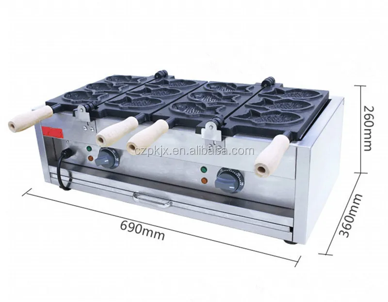 Factory Best Selling Fish Shape Cake Taiyaki Waffle Maker/ Korea Taiyaki Machines / Fish Cake Waffle Machinery
Factory Best Selling Fish Shape Cake Taiyaki Waffle Maker/ Korea Taiyaki Machines / Fish Cake Waffle Machinery