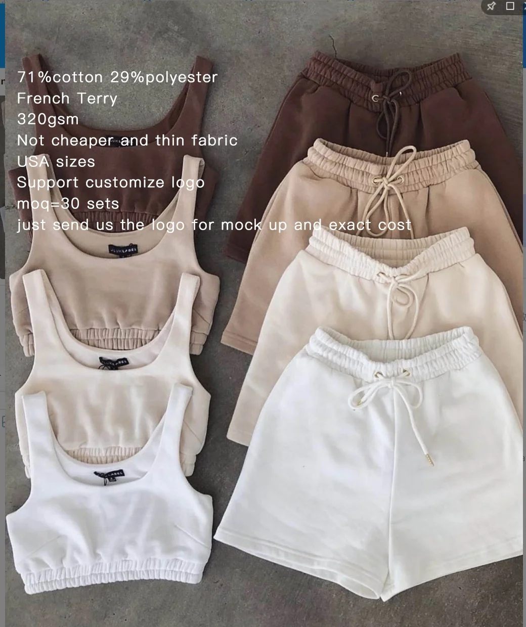 Custom Two Piece Short Pant Set Women Clothing 2022 Joggers 2 Piece Short Set Solid Color Outfits Women Short Sets Two Pieces, As picture
Custom Two Piece Short Pant Set Women Clothing 2022 Joggers 2 Piece Short Set Solid Color Outfits Women Short Sets Two Pieces, As picture