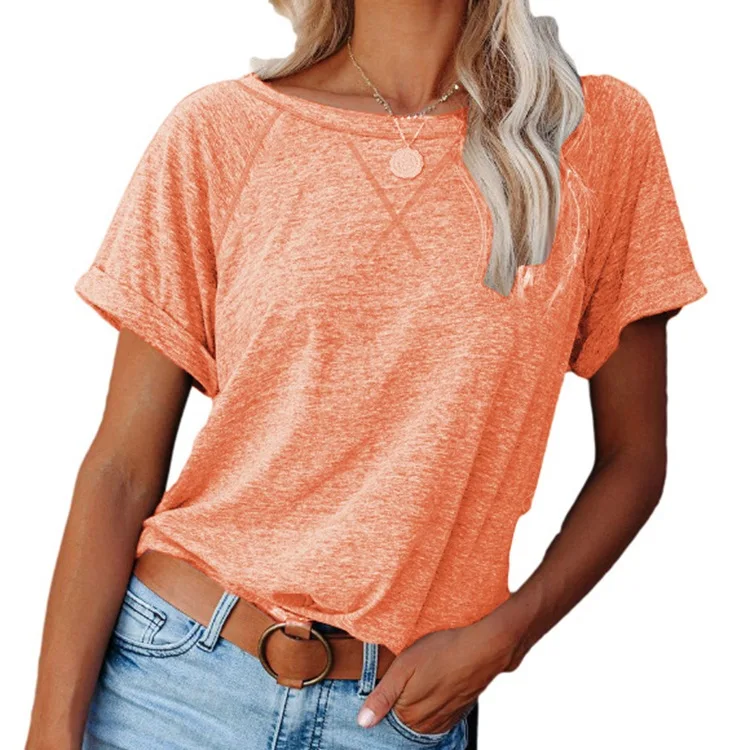 2021 new lady crewneck t shirt summer tops loose casual tee short sleeve t shirt for women, Black,green,pink,grey,blue
2021 new lady crewneck t shirt summer tops loose casual tee short sleeve t shirt for women, Black,green,pink,grey,blue