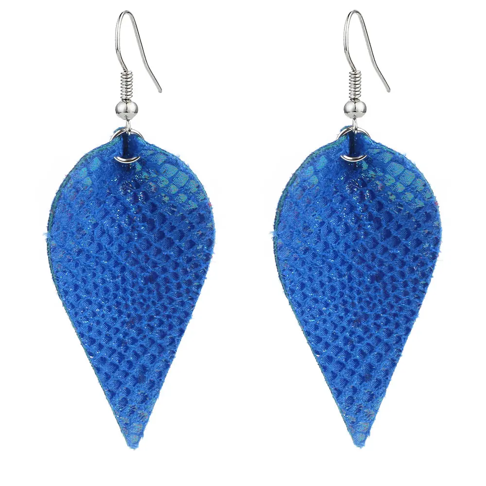 Handmade bohemian jewelry faux leather earrings creative leaf shaped drop earrings for women and girls party jewelry
Handmade bohemian jewelry faux leather earrings creative leaf shaped drop earrings for women and girls party jewelry