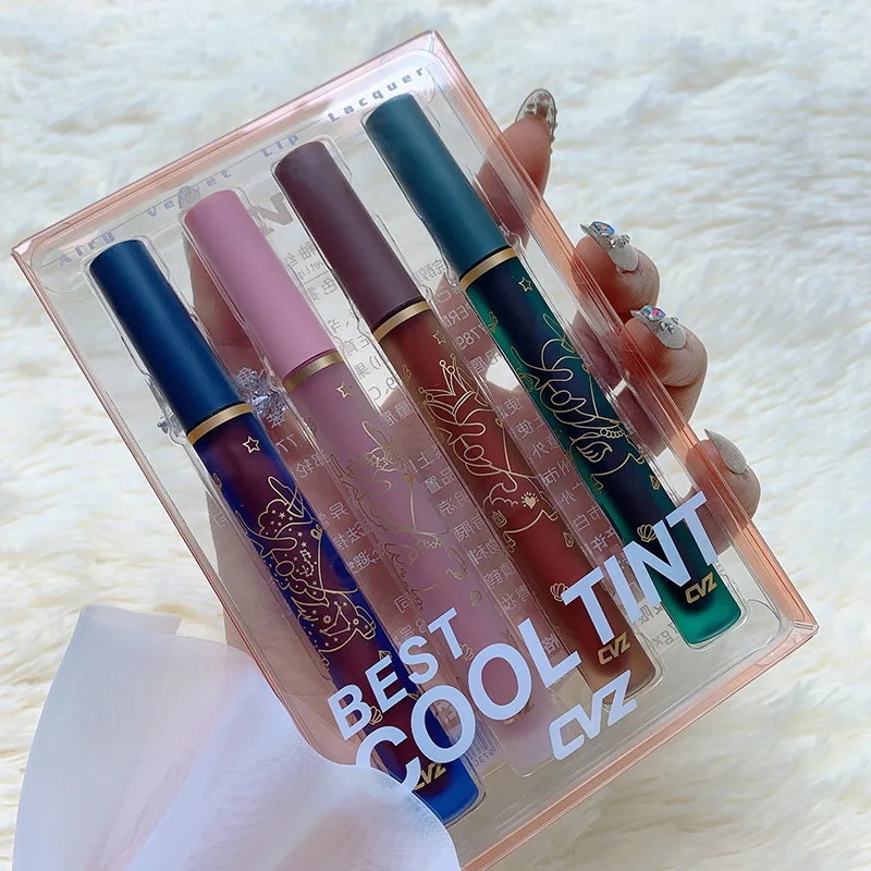 CVZ lipgloss packaging box custom sm cosmetics manufacturer clear lip plumping 4 shades in 1 elastick set waterproof lipstick
CVZ lipgloss packaging box custom sm cosmetics manufacturer clear lip plumping 4 shades in 1 elastick set waterproof lipstick