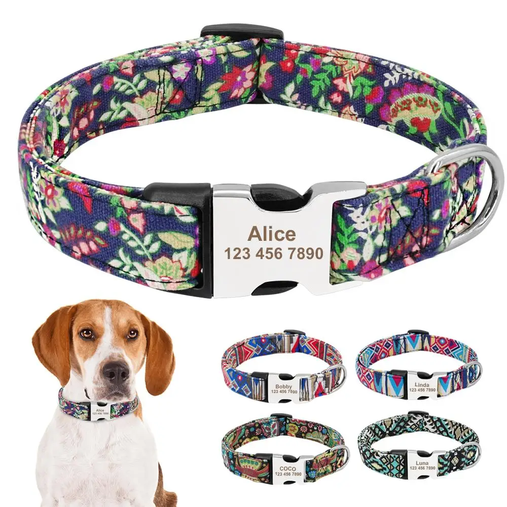 Nylon Print Dog Collar Personalized Pet Cat ID Tag Collars Custom Engraved Dogs Collars Adjustable For Small Large Dogs Pitbull, As photo
Nylon Print Dog Collar Personalized Pet Cat ID Tag Collars Custom Engraved Dogs Collars Adjustable For Small Large Dogs Pitbull, As photo