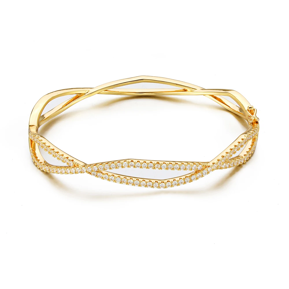 OB Women Bagnle Jewelry New Product Fashion AA Clear Zircon Stone Jewelry Real Gold Plating Cross Bangle
OB Women Bagnle Jewelry New Product Fashion AA Clear Zircon Stone Jewelry Real Gold Plating Cross Bangle