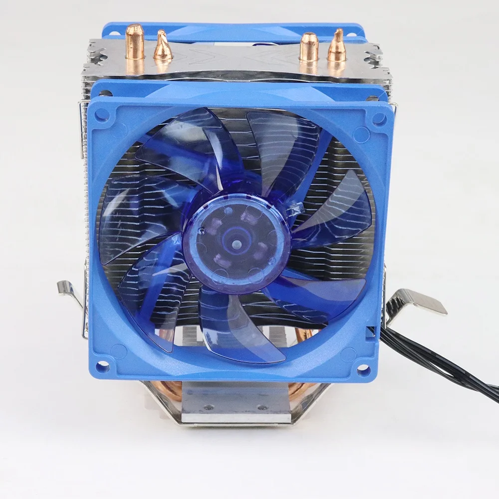 Factory Price Copper CPU Cooler Heat Sink Computer Fan CPU Radiator Cooling Square Double Fan, Customized color
Factory Price Copper CPU Cooler Heat Sink Computer Fan CPU Radiator Cooling Square Double Fan, Customized color