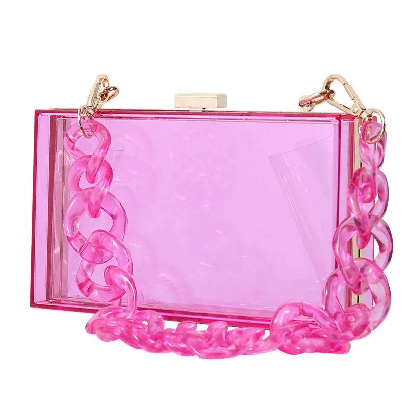 Wholesale Summer ladies Transparent Boxed Purse Crossbody Handbag Trendy women clear acrylic evening clutch bag
Wholesale Summer ladies Transparent Boxed Purse Crossbody Handbag Trendy women clear acrylic evening clutch bag