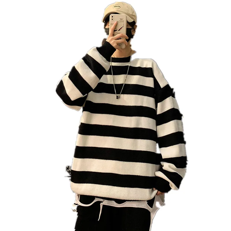 Autumn Spring Fashion Unisex Splicing Strip High Quality Designer Crew Neck Sweater For Man
Autumn Spring Fashion Unisex Splicing Strip High Quality Designer Crew Neck Sweater For Man