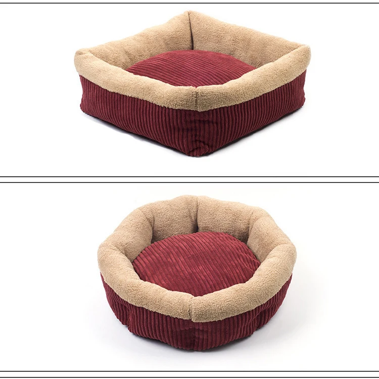 Wholesale Luxury Pet Bed Corduroy Material Paw Shape Dog Bed Round Fashionable Dog Cat Pet Bed, Red & brown
Wholesale Luxury Pet Bed Corduroy Material Paw Shape Dog Bed Round Fashionable Dog Cat Pet Bed, Red & brown