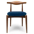 French Cheap Design Armless Fabric Velvet Dining Custom Wooden Chair