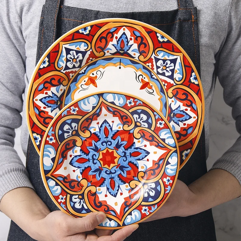 Dinner Plates Porcelain Western-style Steak Hand Paint Plate Household Ceramic Plate Luxury Dinner Set, Picture
Dinner Plates Porcelain Western-style Steak Hand Paint Plate Household Ceramic Plate Luxury Dinner Set, Picture