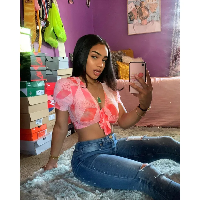 INS newest fashion sexy shirts for women tops Midriff-baring top sexy summer blouse women
INS newest fashion sexy shirts for women tops Midriff-baring top sexy summer blouse women