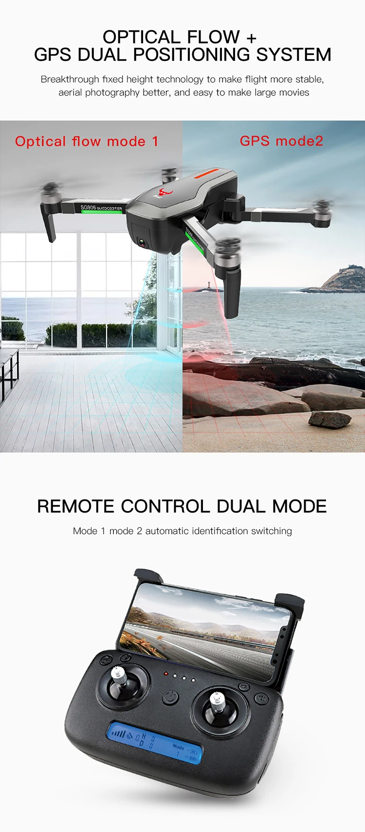 Reliable and cheap SG906 GPS 5G WiFI FPV brushless folding camera selfie 4k drone professional