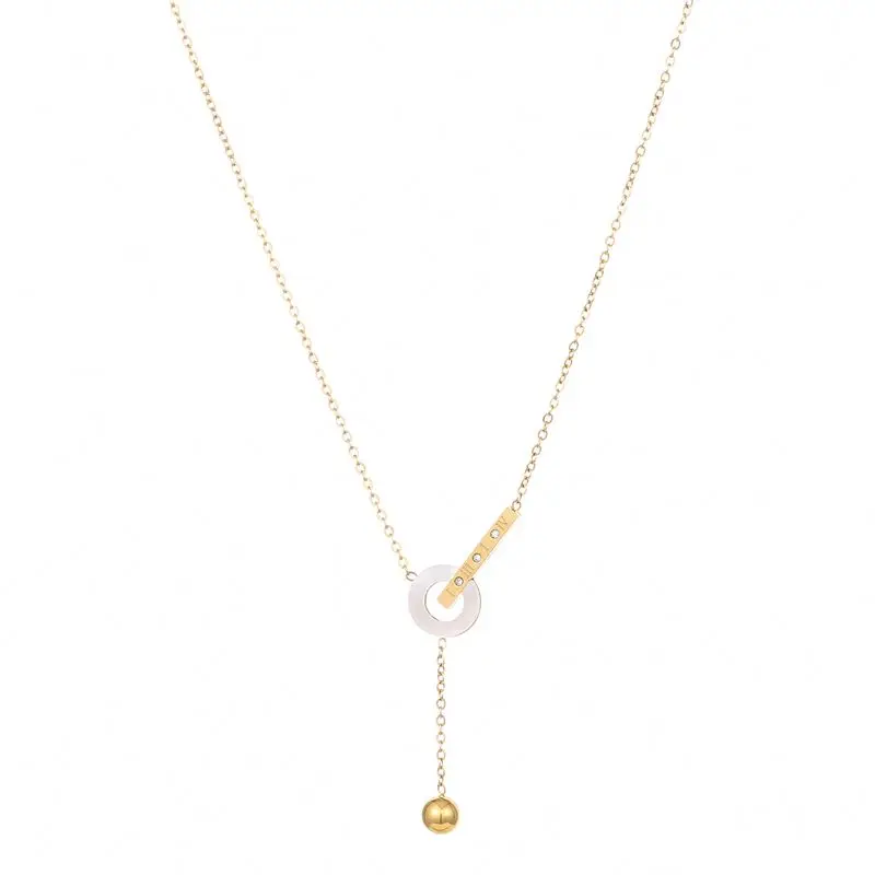 Fashion Design Ladies Jewelry Gold Plated Stainless Steel Round Shell Pendant Necklace, Gold color
Fashion Design Ladies Jewelry Gold Plated Stainless Steel Round Shell Pendant Necklace, Gold color