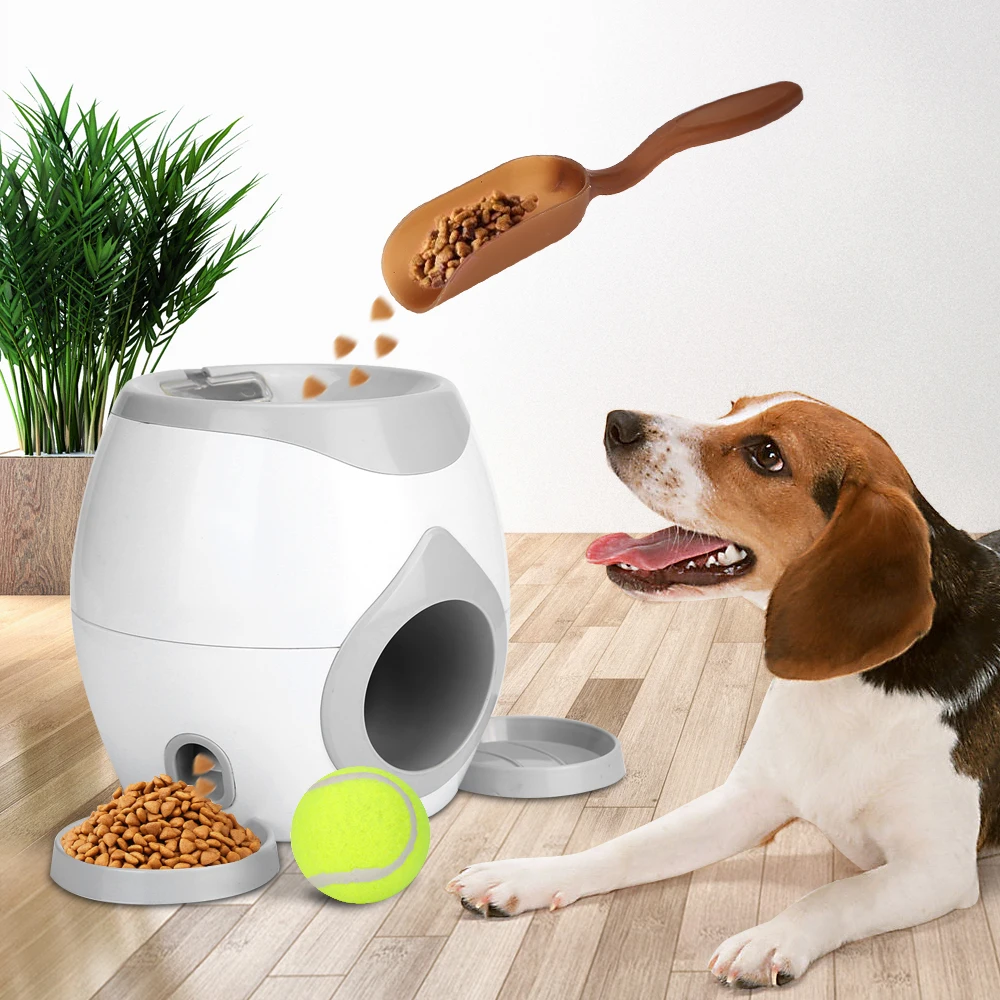 Pet Food Dispensing Reward Machine Dog Toys Training Pet Treat Ball Tennis Dog Ball Launcher 2021 Hot sell, Grey
Pet Food Dispensing Reward Machine Dog Toys Training Pet Treat Ball Tennis Dog Ball Launcher 2021 Hot sell, Grey