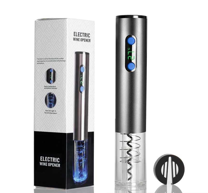 SUNWAY New Rechargeable Electric Cordless Red Wine Bottle Opener with Digital Display Temperature
SUNWAY New Rechargeable Electric Cordless Red Wine Bottle Opener with Digital Display Temperature